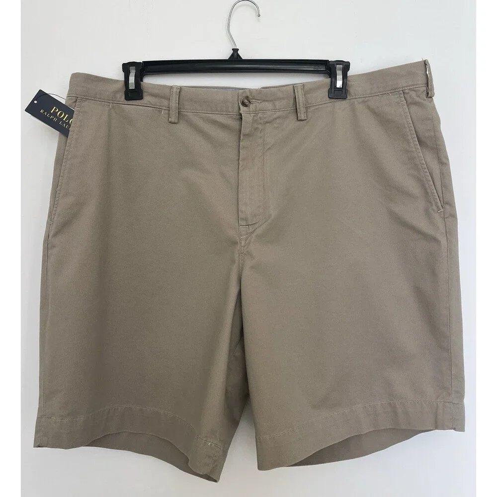 NWT Polo Ralph Lauren Stretch Classic Fit Chino Shorts Tan / Beige Size 42